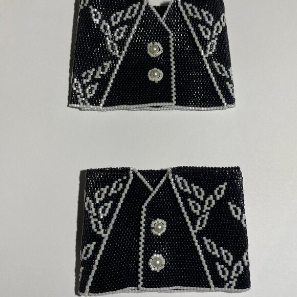 Beaded cuff braclets-pair - Picture 3 of 9